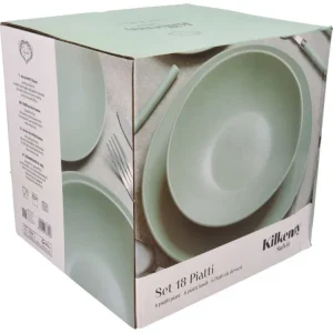 Kilkenny set 18 piatti di colore salvia