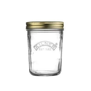 Kilner Barattolo per conservazione 350 ml, Ø 9 × 12,5 cm, vetro (soda-calce), trasparente