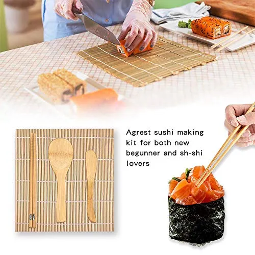 Kit per fare sushi bambù, 9 pezzi, tappetino arrotolare il sushi,...
