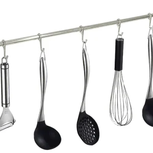 KIT TUBO SOTTOPENSILE PORTAMESTOLI CON ACCESSORI Ø mm. 16x1000 Cromo Satinato