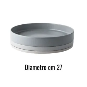 KnIndustrie Lunch Layers Set di Piatti Grigio Balena - ø 27 cm