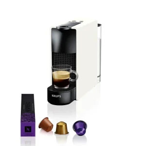 Krups Macchina per capsule Essenza Mini XN1101 – per Nespresso, 0,6 l, bianco/nero, 8,4 × 20,4 × 33 cm