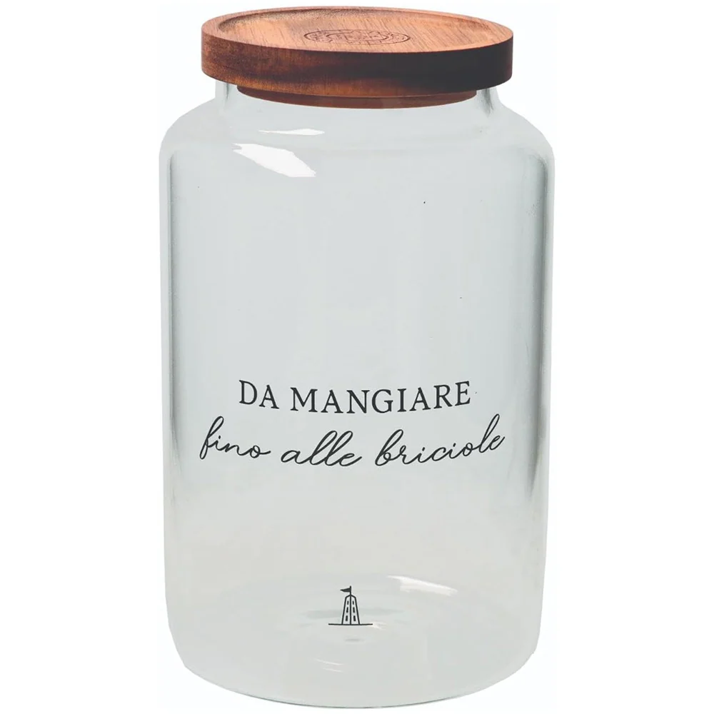 La Porcellana Bianca Barattolo biscotti vetro borosilicato "I Garbati" 3 litri