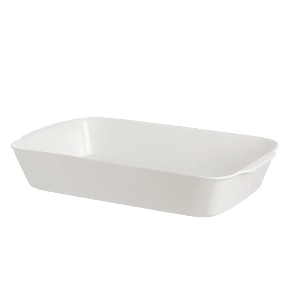 LA PORCELLANA BIANCA Teglia rettangolare porcellana bianca per forno 19x31xh6 cm