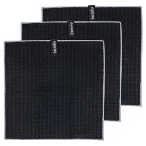 LADELLE strofinaccio Mega Waffle nero 30x30 cm 3 pezzi.