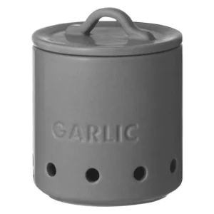 LADELLE vaso portaoggetti Essentials Aglio ceramica antracite ø 10x10 cm
