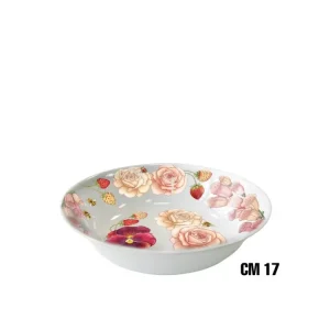 Lavafrutta melamina 17cm fiori rosa