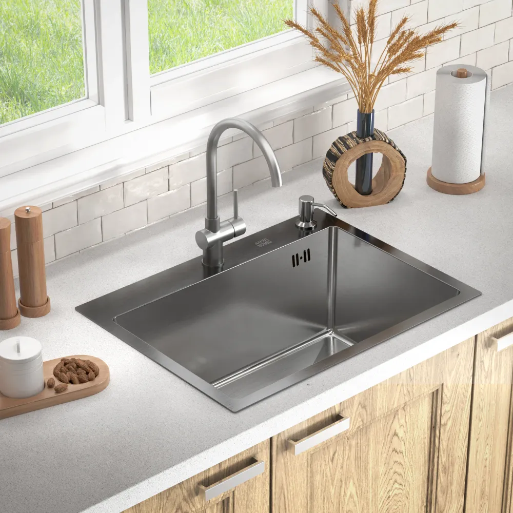 Lavello da cucina acciaio inox ANW HOME inox 60x45