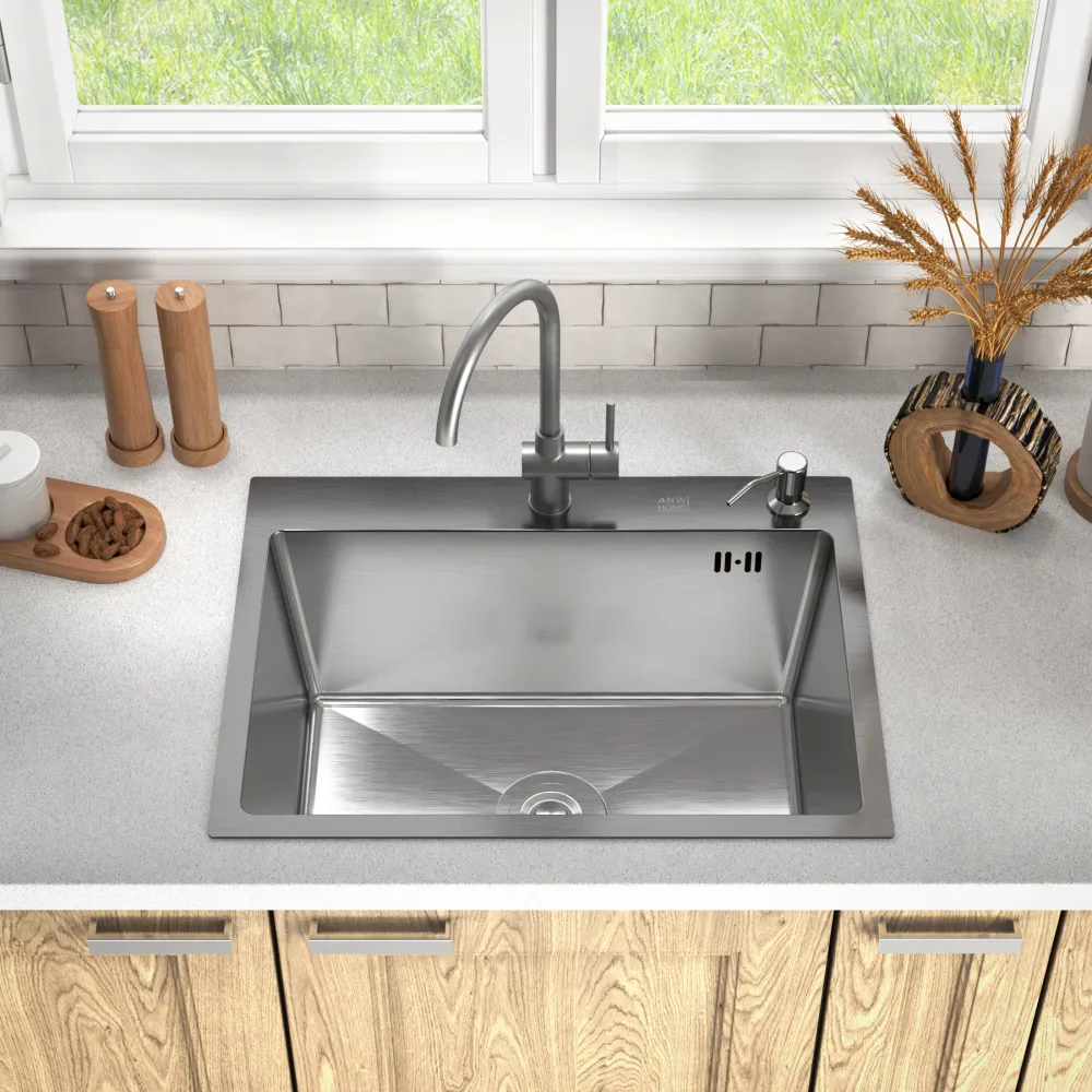 Lavello da cucina acciaio inox ANW HOME inox 60x45