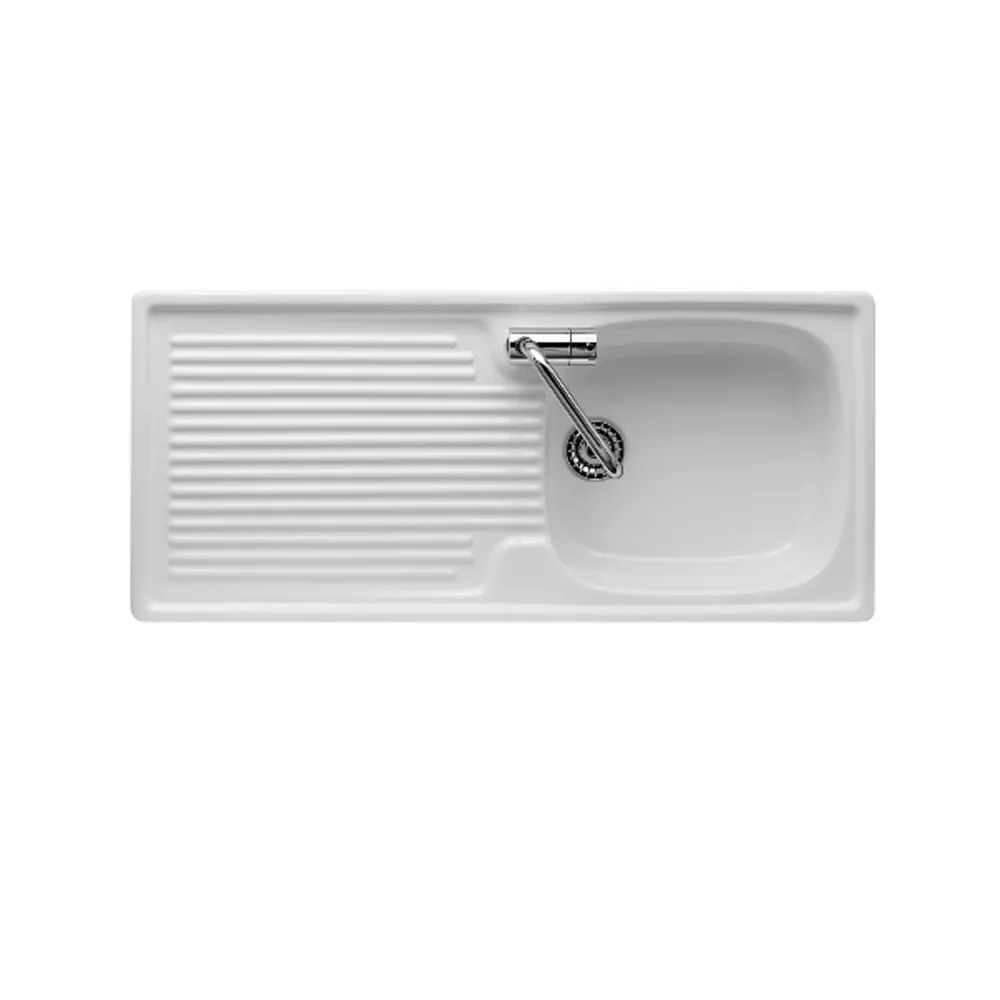 Lavello da cucina ceramica 1 vasca e sgocciolatoio 100x45 cm reversibile