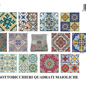 L.decoration sottobicchiere quadrato 72pz 21003sb