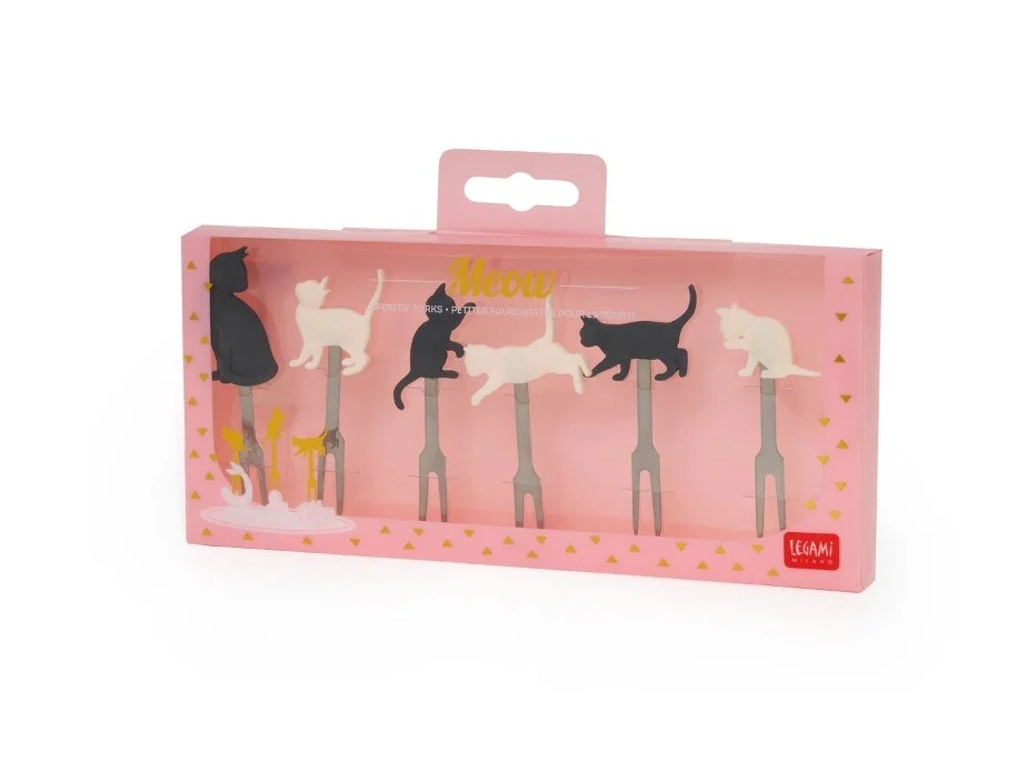 Legami, Meow, il set di 6 forchettine per aperitivo