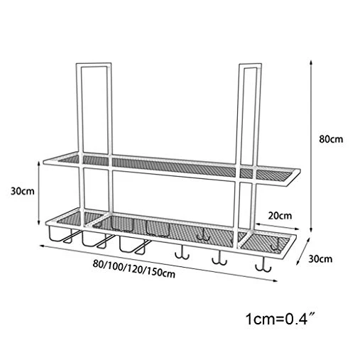 LIYANJJ Espositore per Bicchieri da Vino Capovolto Appeso soffitto Decorazione Scaffale con Ganci multifunzionali tè Tazze...