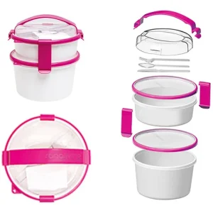 Lunch box tondo 1lt+1,6lt fucsia s3260fx