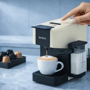 Macchina Caffè Espresso Multicapsula 4in1 con Cappuccinatore 20 Bar 1400W | Compatibile Nespresso Dolce Gusto Cialde e Pol...