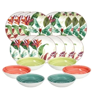 Madison tropicalia servizio da tavola 18 piatti