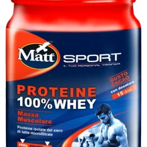 Matt Sport Proteine 100% Whey Gusto Cacao 450g