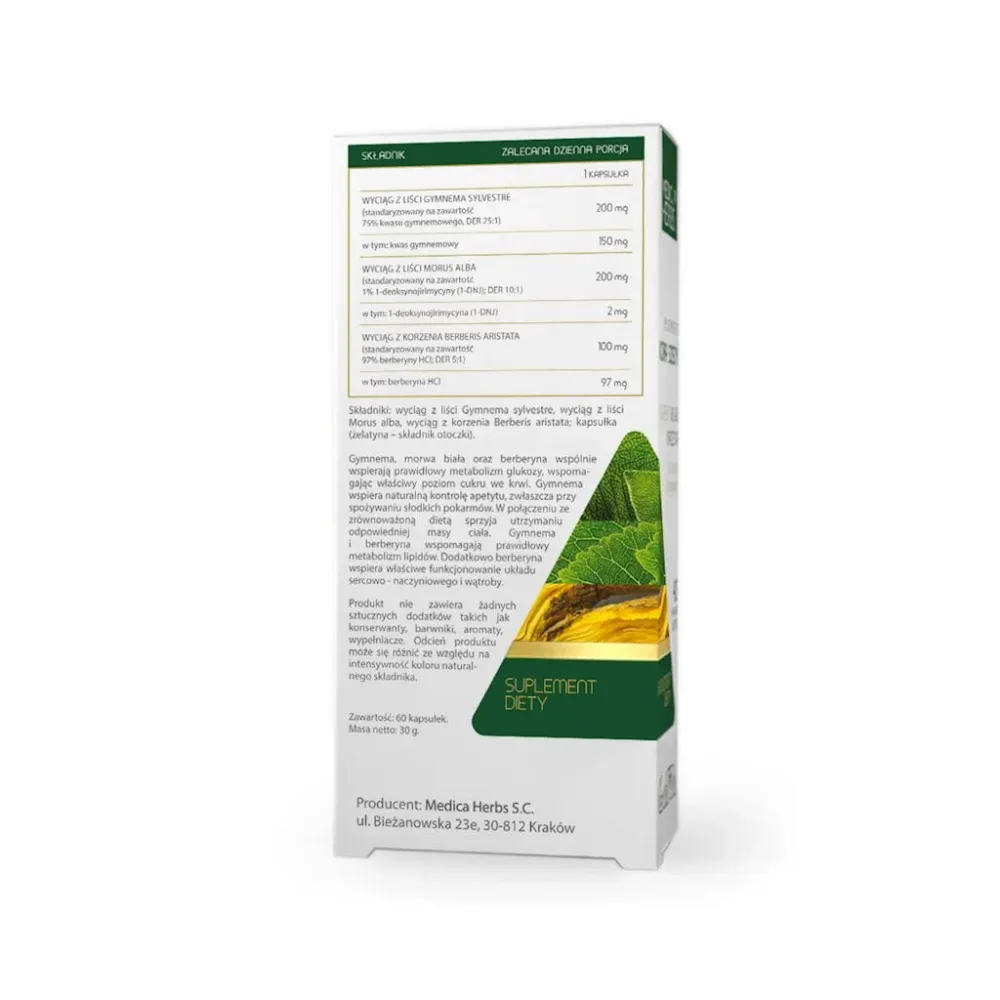 MEDICA HERBS Gymnema, Gelso, Berberina 60 capsule.
