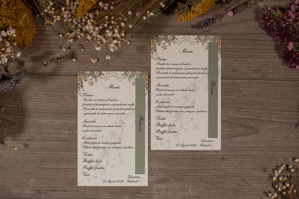 Menu - linea Romantic Wild