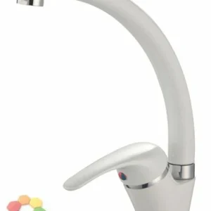 Miscelatore Lavello Rubinetto Cucina Francesca Bianco Lucido Monocomando