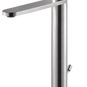 MISCELATORE MONOCOMANDO LAVABO ALTO VEMA VENY STEEL ACCIAIO V29020 CON SCARICO