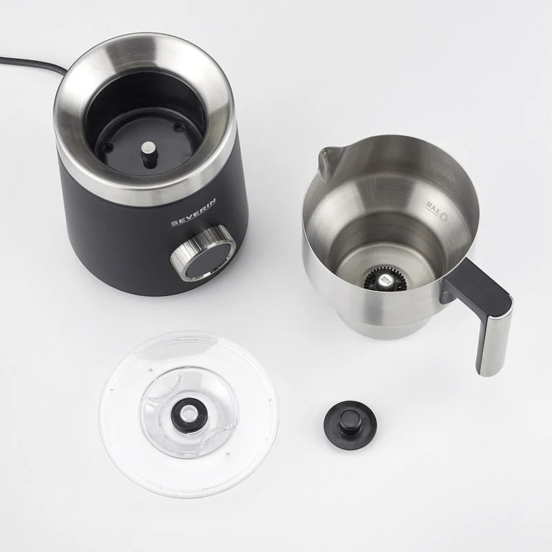 Montalatte Severin SM3587 nero/acciaio inox anche per latte vegano