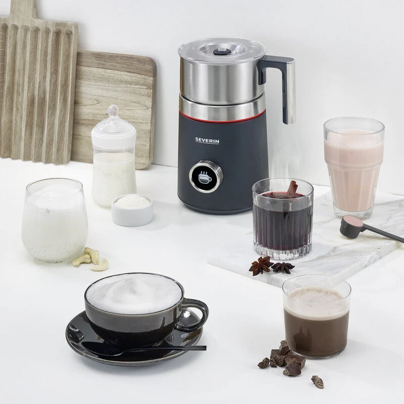 Montalatte Severin SM3587 nero/acciaio inox anche per latte vegano