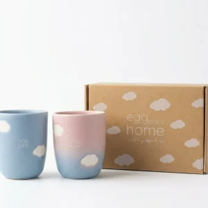 Cloud Mix Sunset tazza media 220 ml cane mamma e papà bianco set da 2 pezzi MT