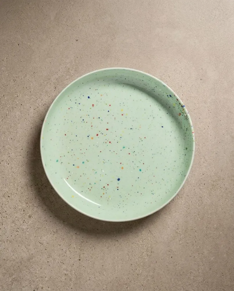 New Party Piatto Pasta Basso 23 cm Verde MT
