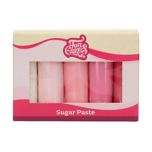 Multipacco Pasta di Zucchero Rosa 5x100g