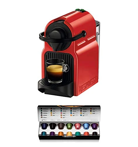 Nespresso Inissia Macchina per caffé espresso, 1260 W, 0.7 Rosso (Ruby Red)