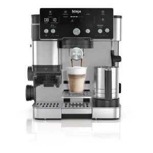 Ninja Macchina per espresso (portafiltro) – 9 bar, 2,0 l, ugello per schiuma di latte, argento/nero