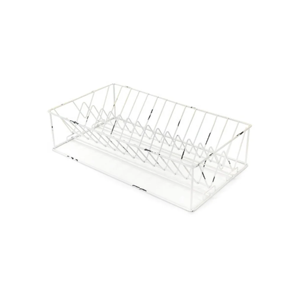 Nuvole di Stoffa Porta piatti metallo anticato Shabby 40x23x10 cm