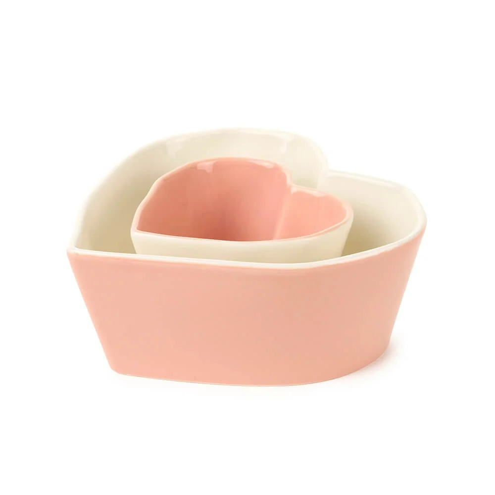 Nuvole di Stoffa Set 2 ciotole ceramica "La Vie en Rose"