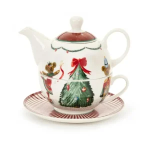 Nuvole di Stoffa Teiera Natalizia porcellana "Bear Wonderland" 900 ml