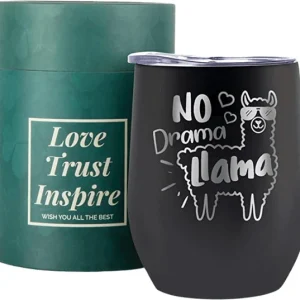 Onebttl Bicchiere No Drama Lama Da Viaggio Ufficio Per Bevande Calde e Fredde Idea Regalo Unisex