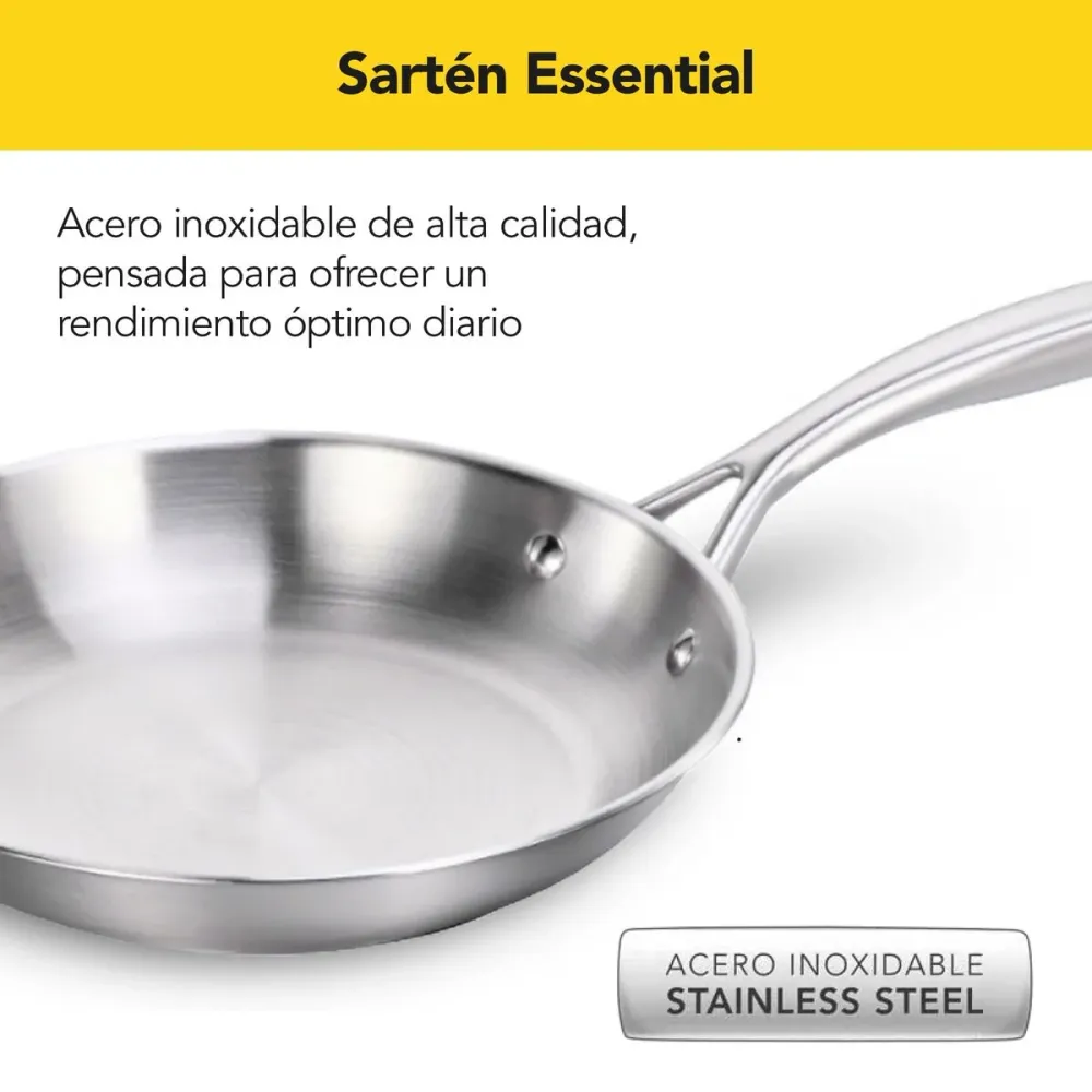 Padella Castey E-S28 Grigio Acciaio inossidabile Ø 28 cm