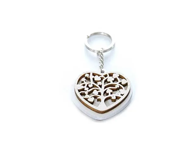 P.chiavi cuore albero h.5cm rb861