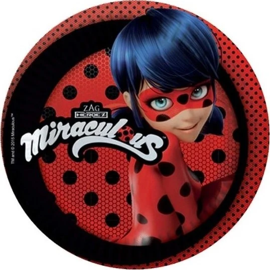 8 Pezzi Piatti Usa E Getta Piatto 18 Cm Lady Bird Nickelodeon Miraculous Party