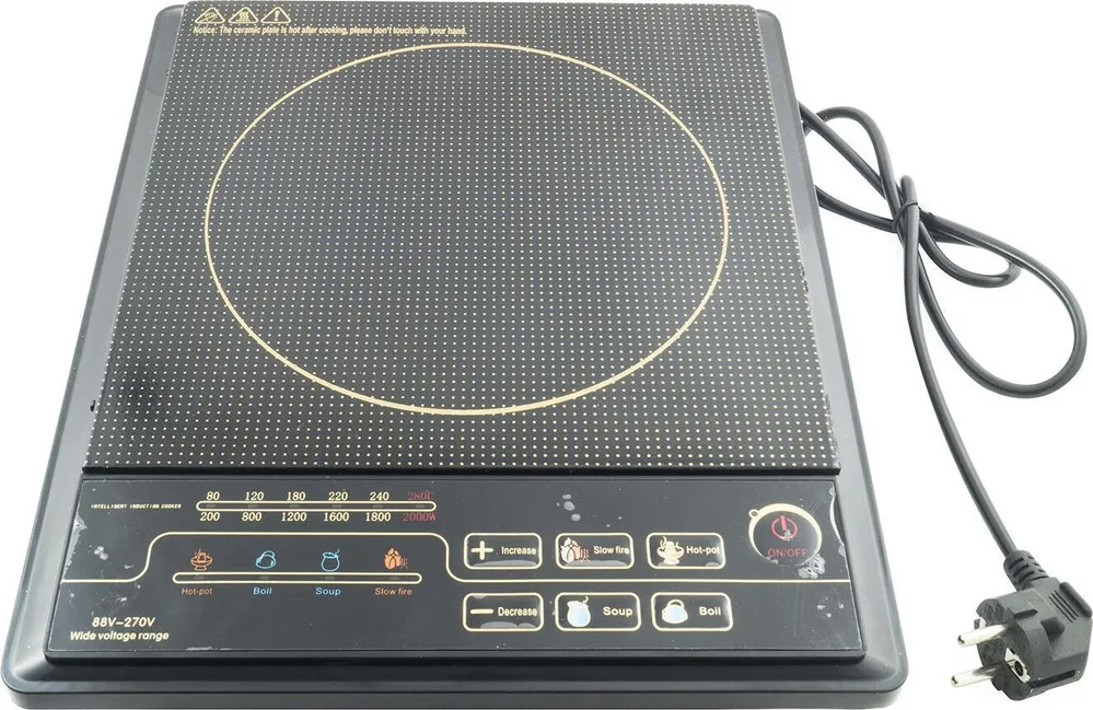 Piastra Induzione Piano Di Cottura Fornello Portatile Elettrico Cucina 2000 W