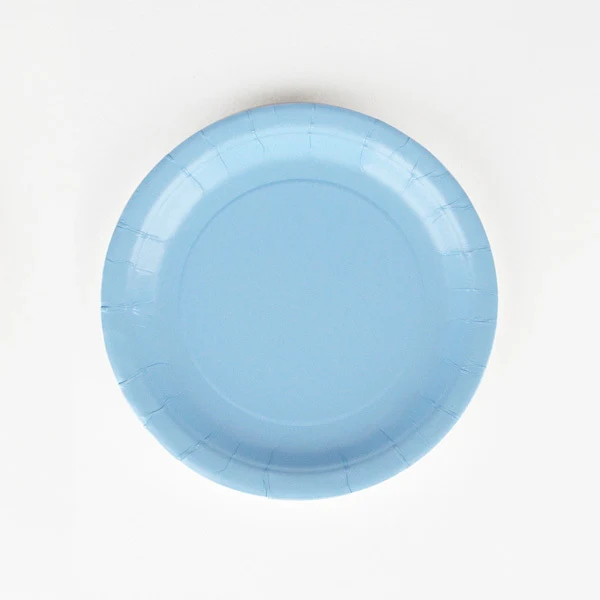8 piatti carta - azzurro baby