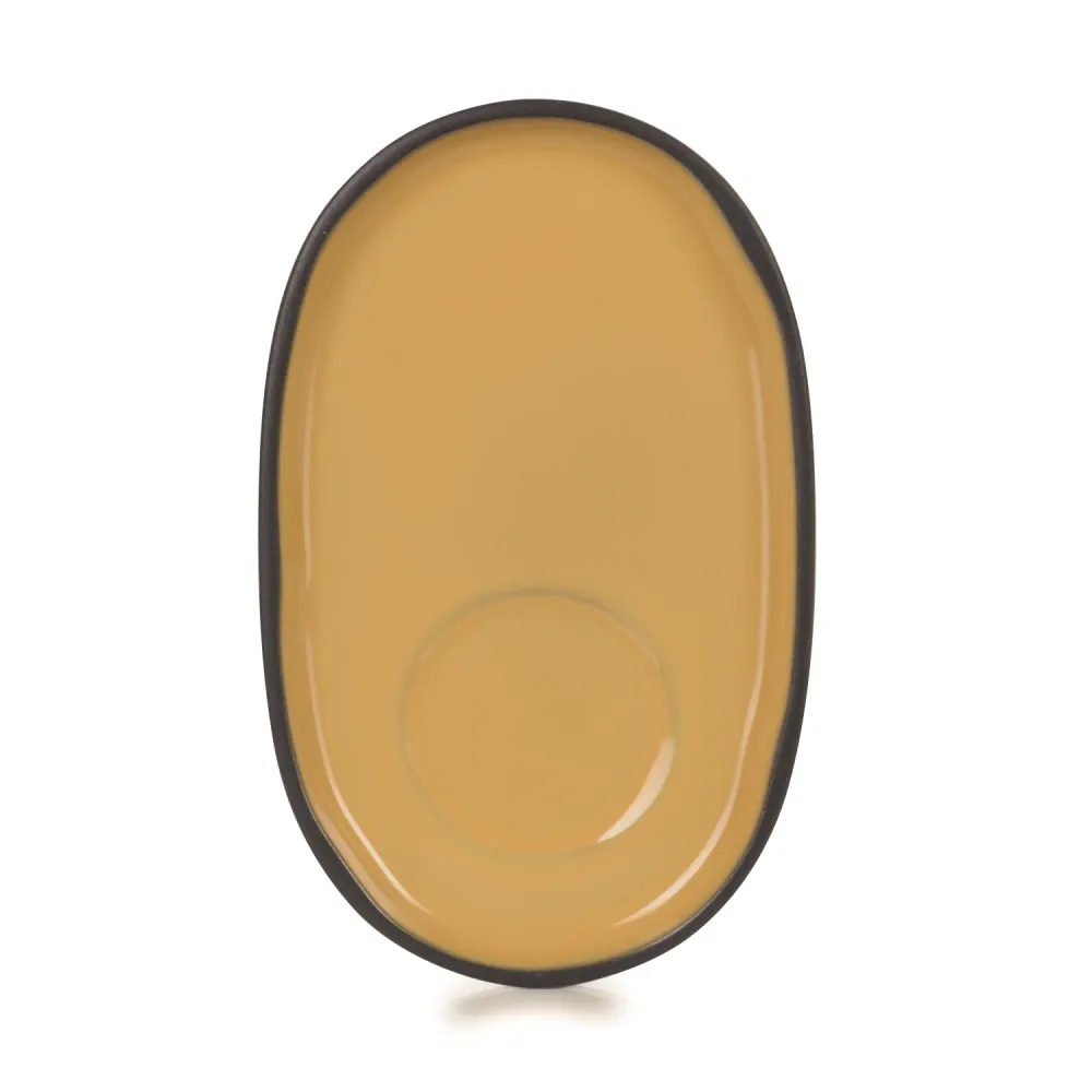 Piattino Caractère, 13,5x8,3x1,2 cm, curcuma