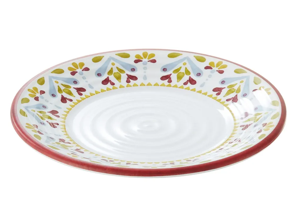 Piatto decorato melamina linea corfu' d.21,5x2cm