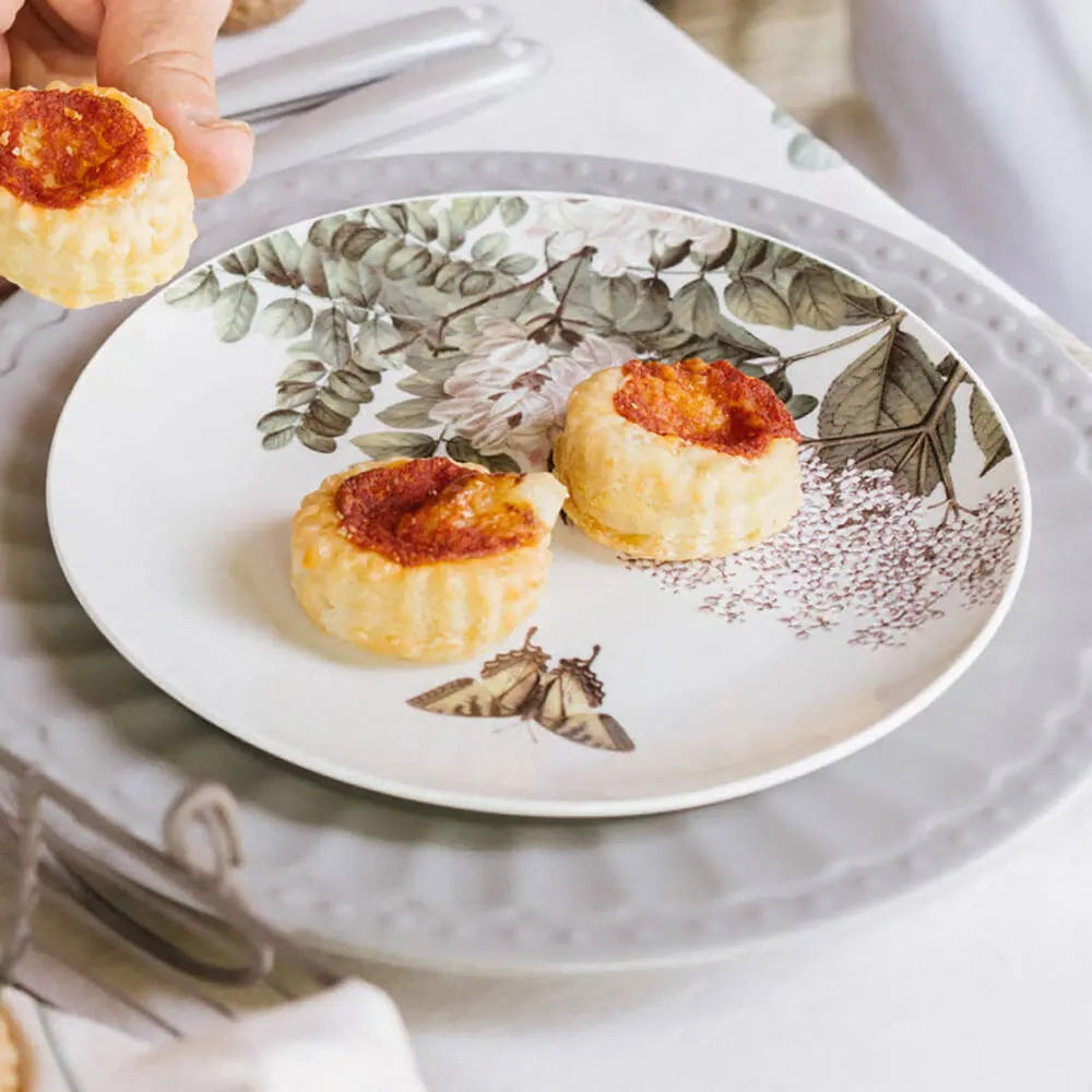 Piatto da dessert Nuvole di Stoffa Herbarium porcellana Natural Chic 6675