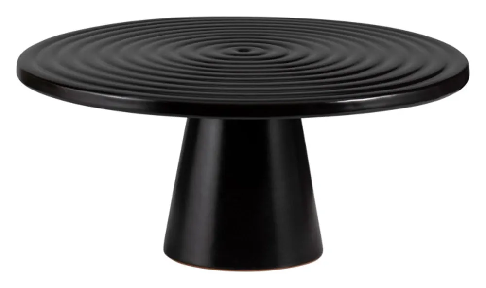 Piatto DUTCHDELUXES su piede nero opaco ø 25 cm