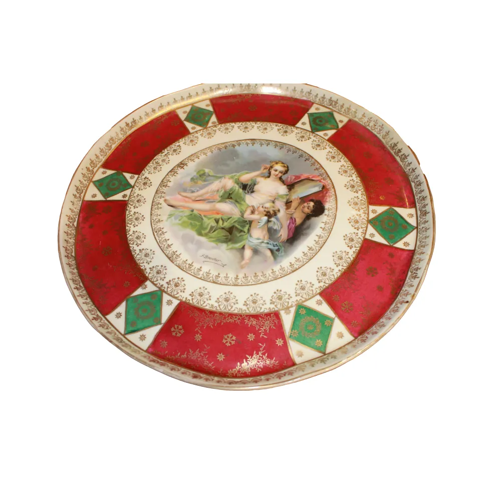 Piatto porcellana Austriaco con Scena Neoclassica