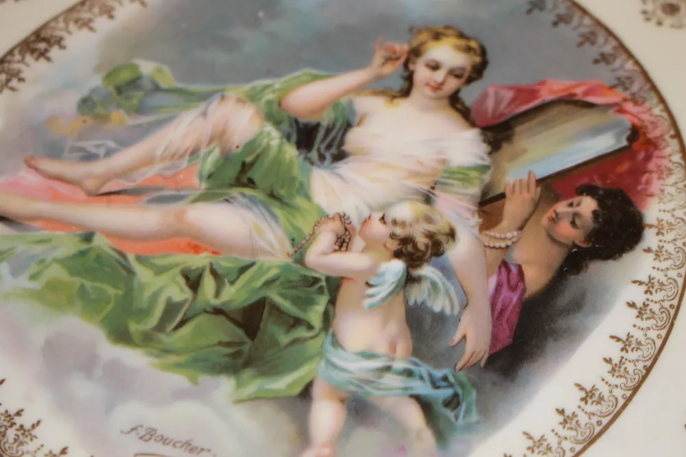 Piatto porcellana Austriaco con Scena Neoclassica