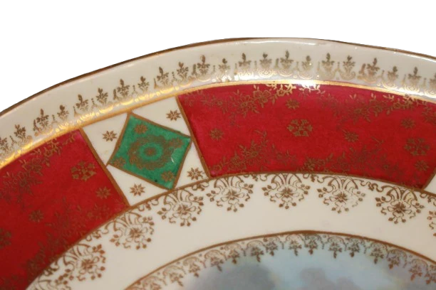 Piatto porcellana Austriaco con Scena Neoclassica