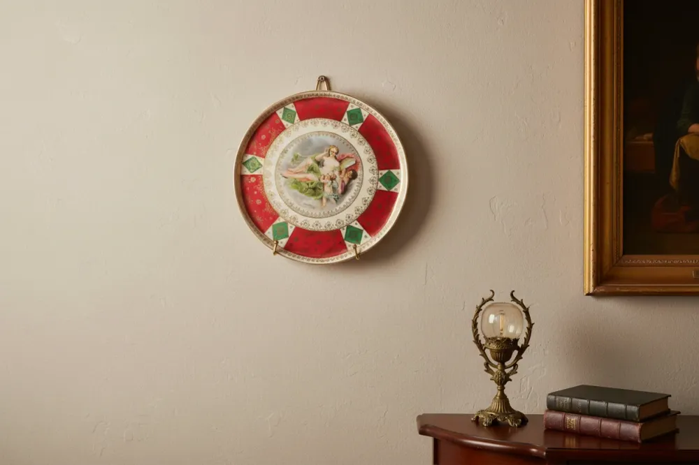 Piatto porcellana Austriaco con Scena Neoclassica