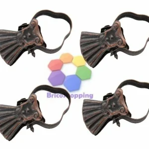 PINZA BRONZATA PER TENDE PINZETTONE BRONZO PER ANELLI MOLLA 4 PEZZI